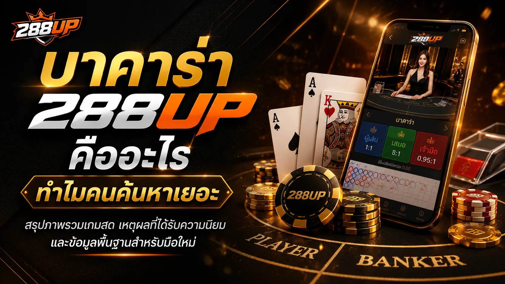 บาคาร่า 288UP คืออะไร มือใหม่ควรรู้อะไรก่อนเลือกโต๊ะสด