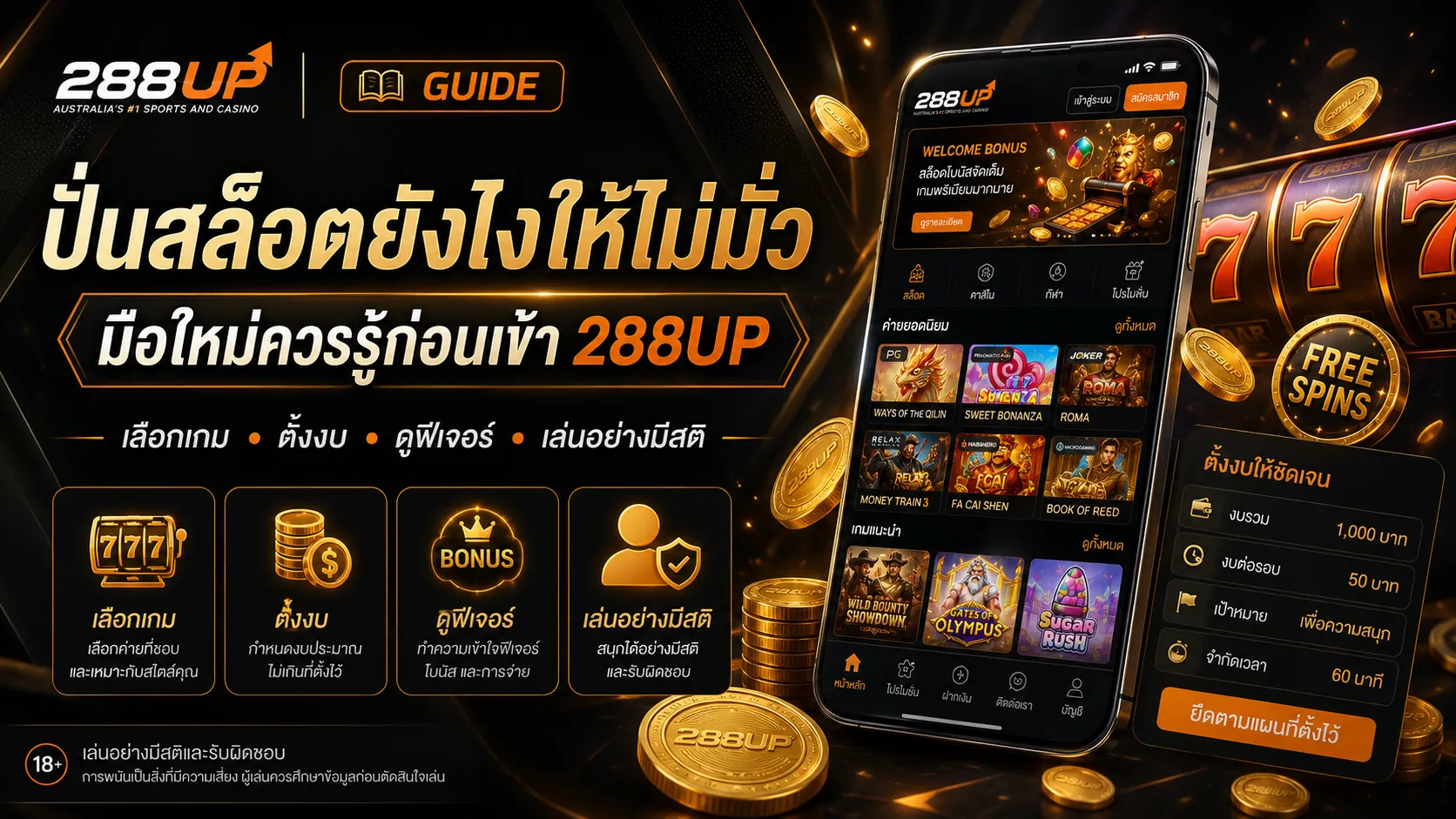 ปั่นสล็อตยังไงให้ไม่มั่ว มือใหม่ควรรู้ก่อนเข้า 288UP