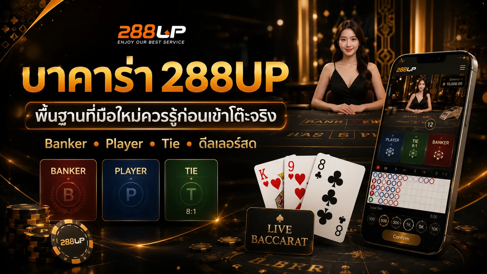 บาคาร่า 288UP | พื้นฐานที่มือใหม่ต้องรู้ก่อนเข้าโต๊ะจริง