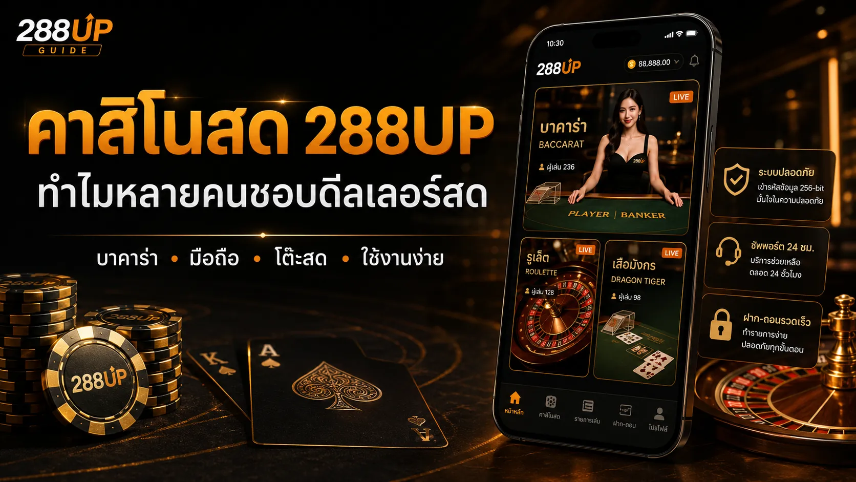 คาสิโนสด 288UP | ทำไมหลายคนชอบระบบดีลเลอร์สดมากขึ้น