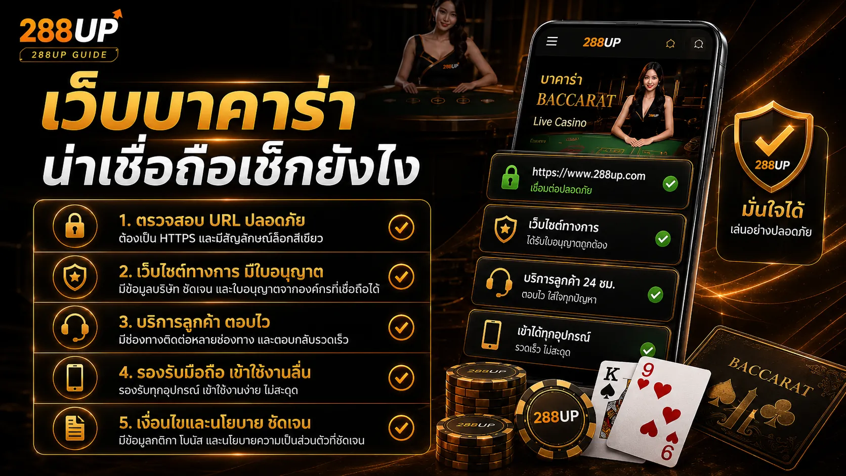 เว็บบาคาร่า น่าเชื่อถือเช็กยังไงสำหรับมือใหม่ 288UP