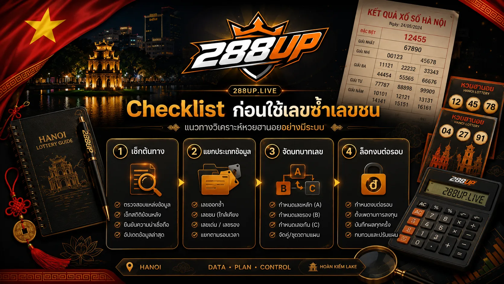 Checklist ก่อนใช้เลขซ้ำเลขชนในหวยฮานอย