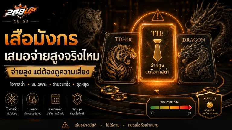 เสือมังกรเสมอจ่ายสูงจริง แต่ควรเล่นไหมก่อนเสี่ยงกับโอกาสต่ำ