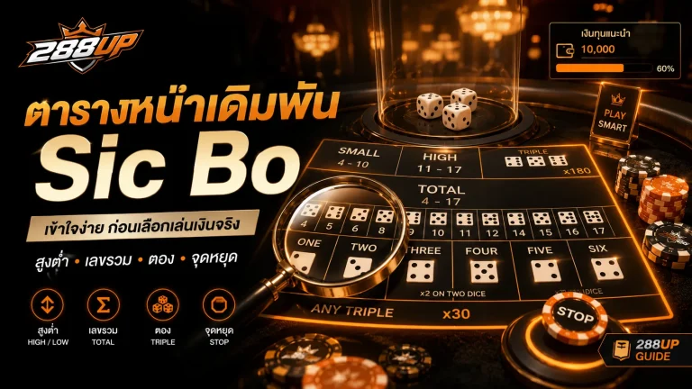 ตารางหน้าเดิมพัน Sic Bo แบบเข้าใจง่าย ก่อนเลือกเล่นเงินจริง
