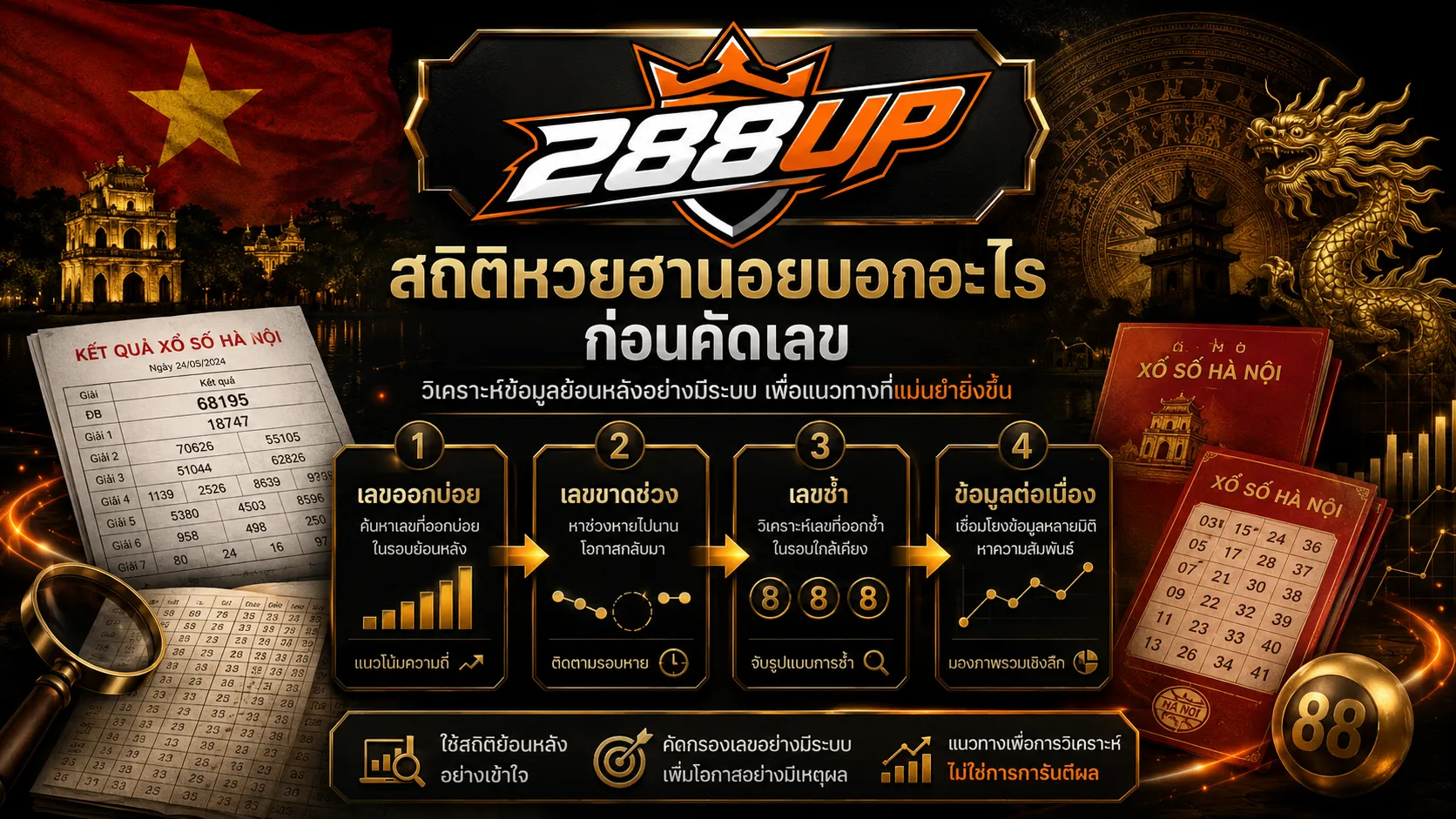 ข้อมูลที่สถิติฮานอยย้อนหลังช่วยบอกได้ก่อนคัดเลข
