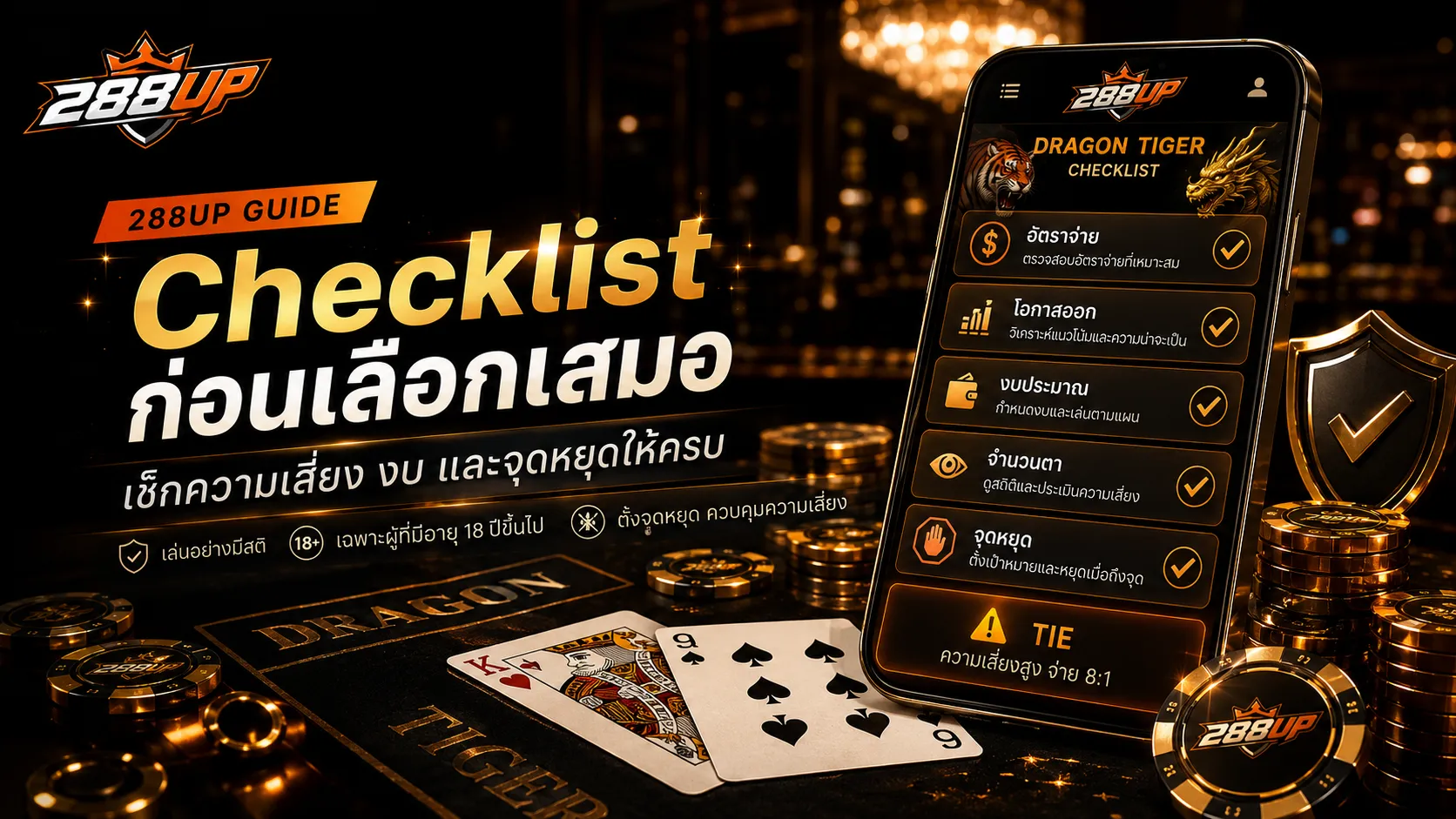 Checklist ก่อนเลือกเสมอในเสือมังกร เช็กงบ จำนวนครั้ง จุดหยุด และความเสี่ยง