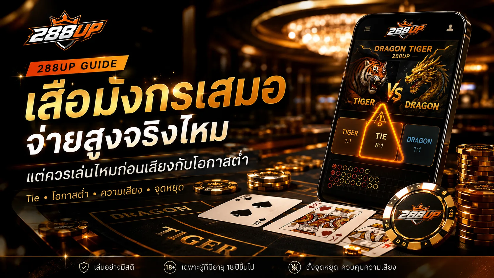 เสือมังกรเสมอจ่ายสูงจริง แต่ควรเล่นไหมก่อนเสี่ยงกับโอกาสต่ำ