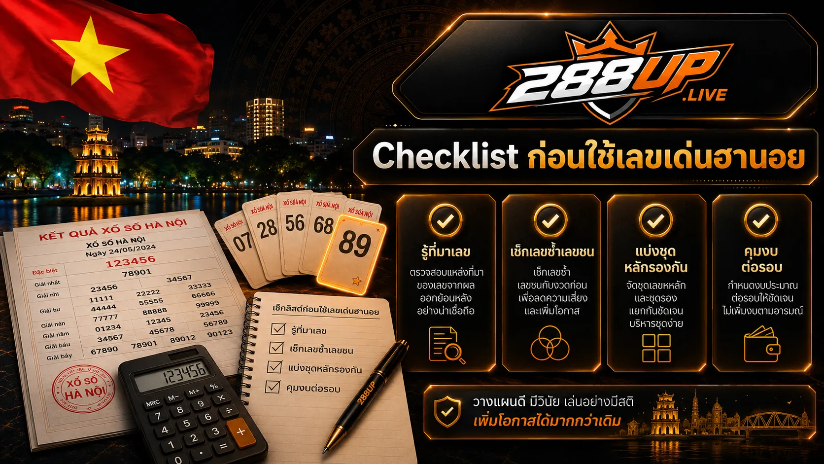 Checklist ก่อนใช้เลขเด่นฮานอยจัดชุด