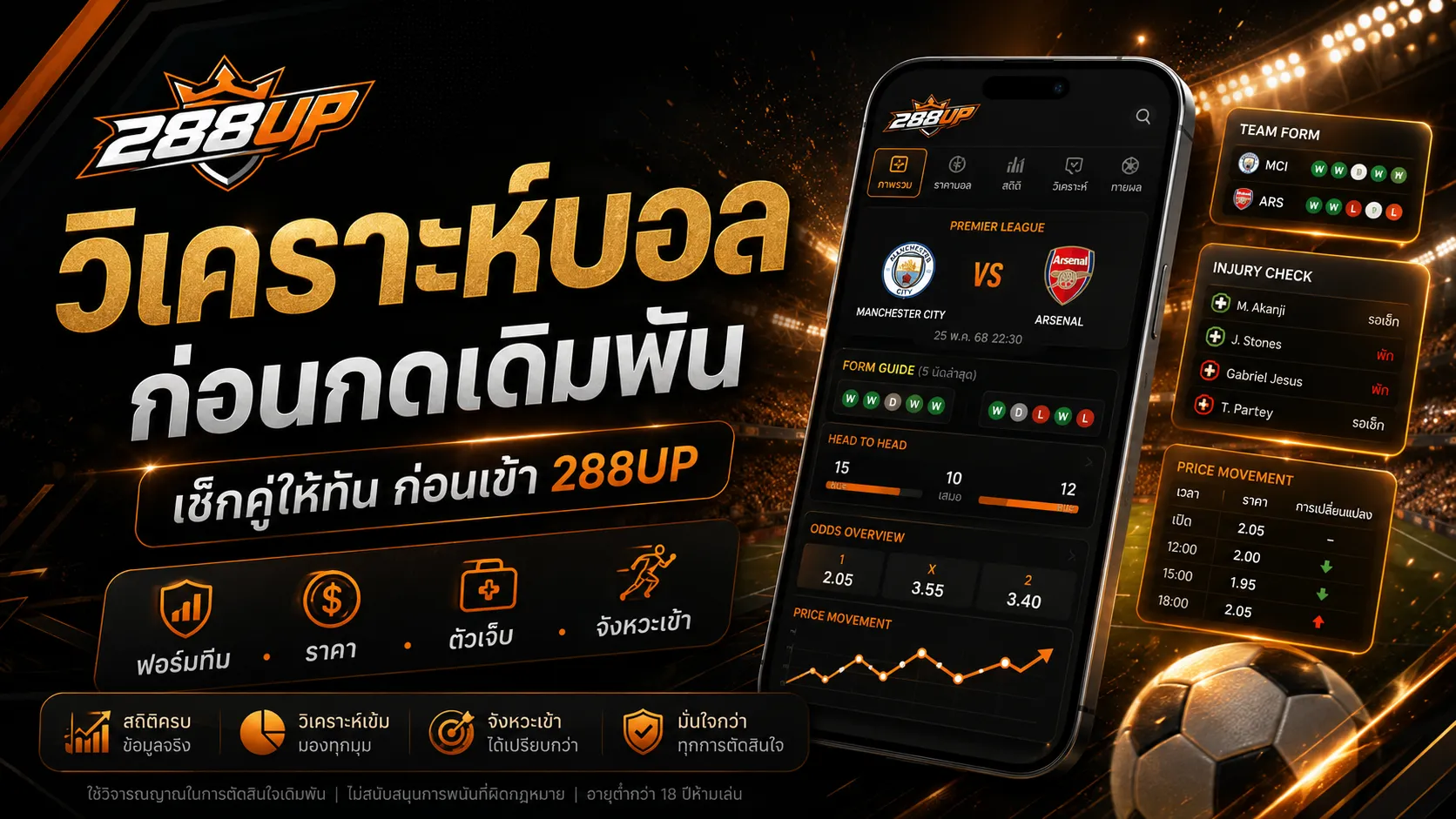 วิเคราะห์บอลก่อนกดเดิมพัน เช็กอะไรบ้างถ้าไม่อยากเลือกคู่ผิดจังหวะ