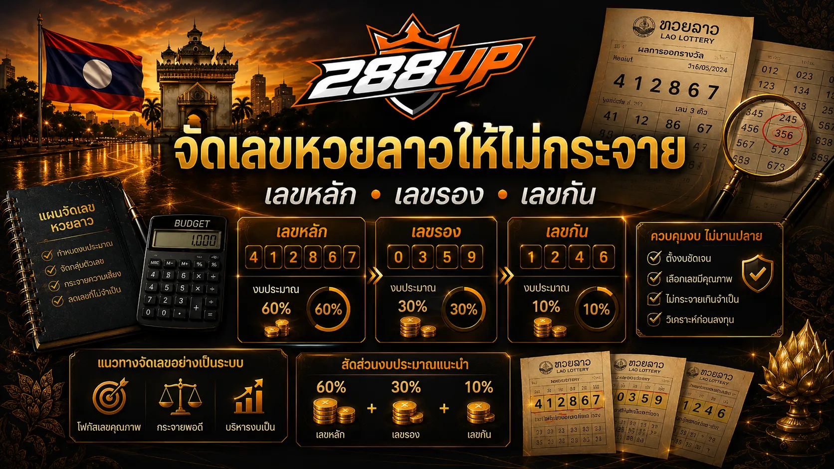 จัดเลขหลัก เลขรอง และเลขกันในหวยลาวให้ไม่กระจาย
